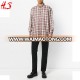 Cheap Custom Classic Style Clothing Mens Red And White Check Shirt