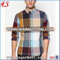 New model different types plaid shirts for men brand names flannel shirt