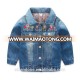 New fashion baby clothes for warm kid clothes wholesale children Children Flowers denim jacket