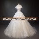 Hot Selling Wedding Robes Flowers Appliques Off Shoulder Cap Sleeve Vestidos De Novia Floor Length Bridal Gown