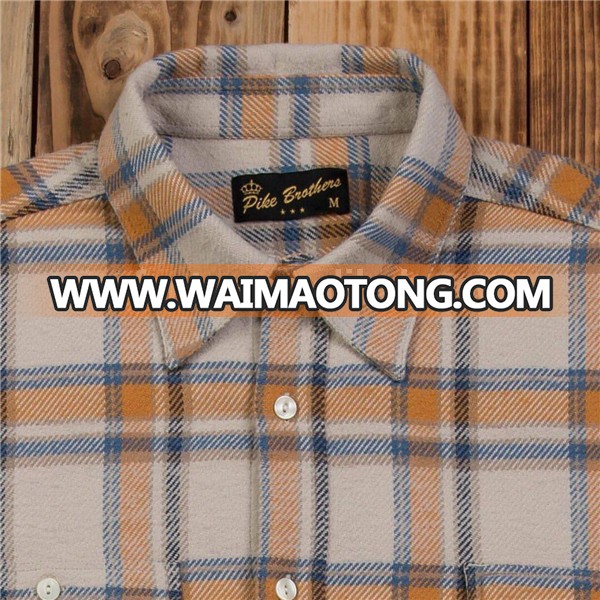 2018 Wholesale Cheapest Long Sleeve Flannel Plaid Shirt for Men